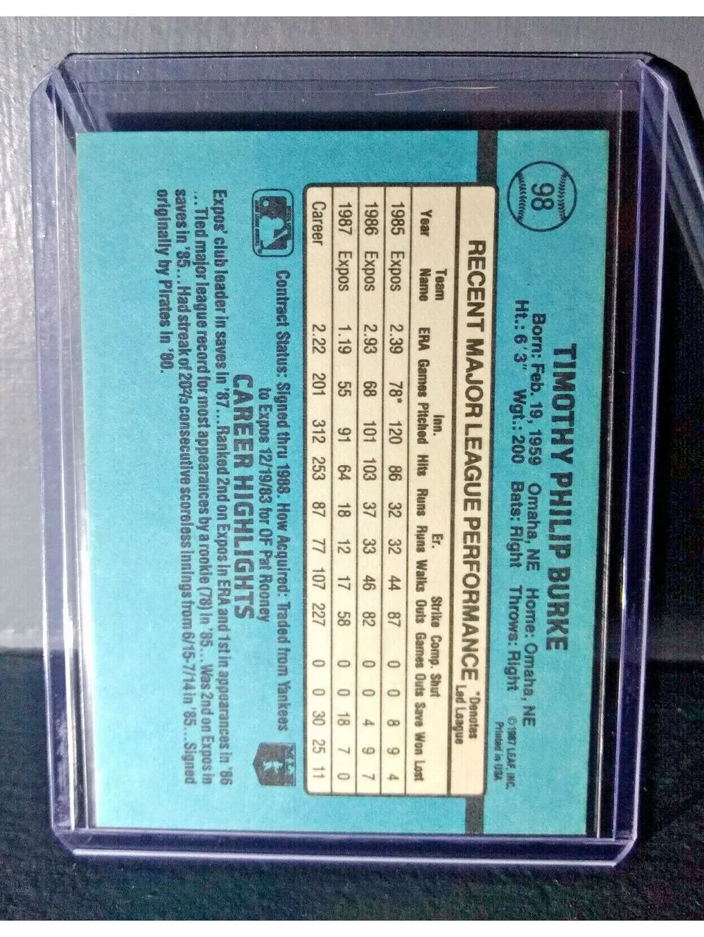 N/A 1988 tim